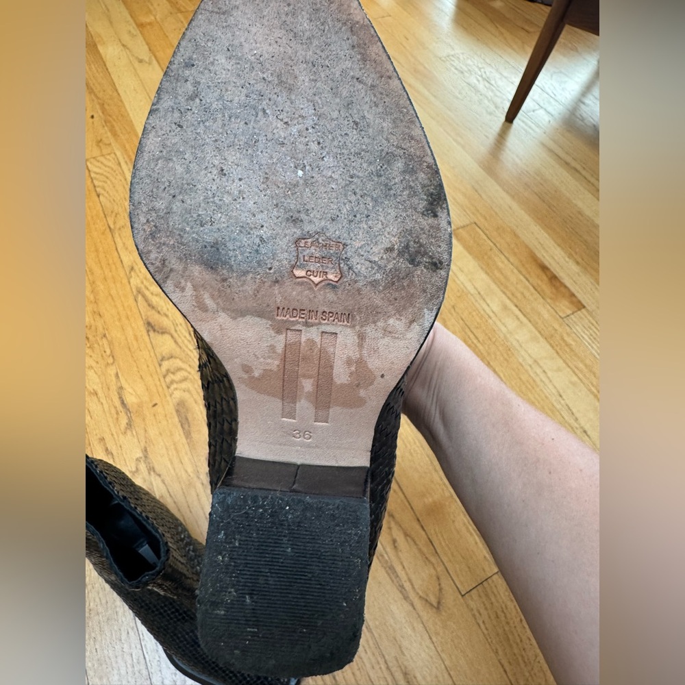 Miista Black Woven Leather Ankle Boots - Picture 5 of 5